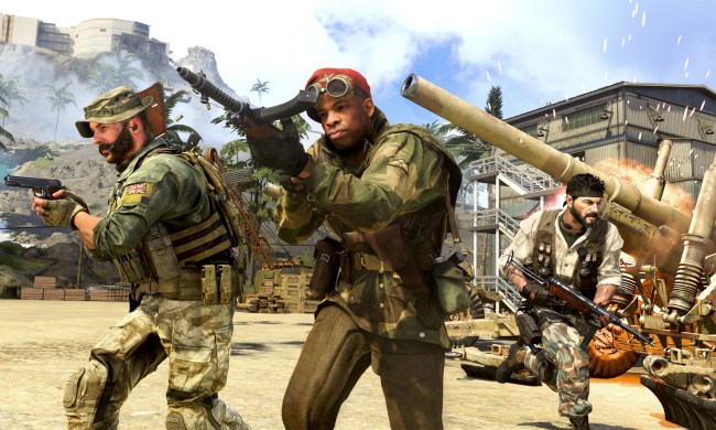 Call of Duty Warzone screenshot of 3 characters walking towards the camera.